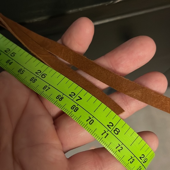 NWT Leather Belt Cross Statement Necklace - Picture 7 of 8